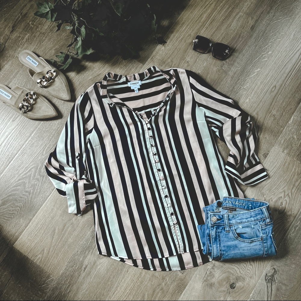 Express Portofino Button Down Blouse